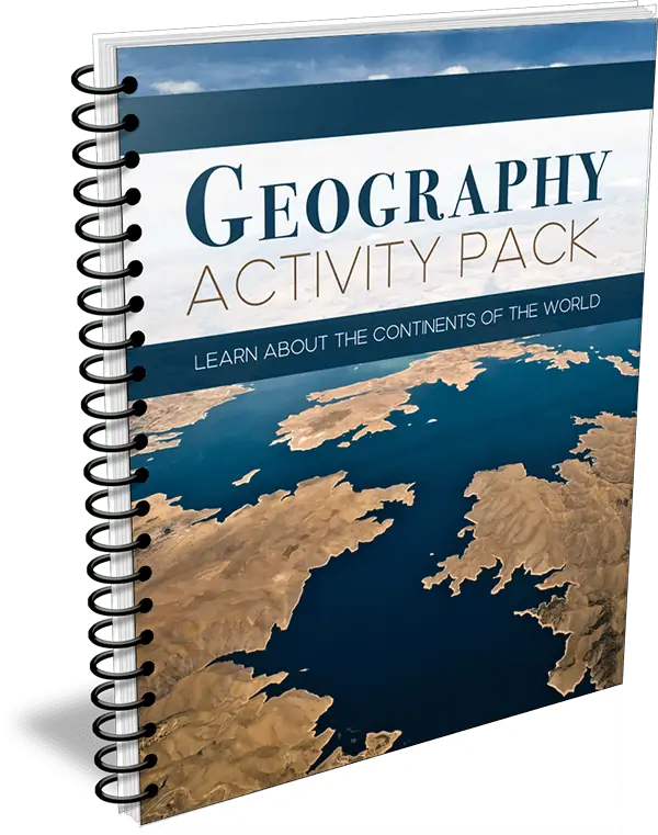 Geography Activity Pack workbook cover with a white colored background