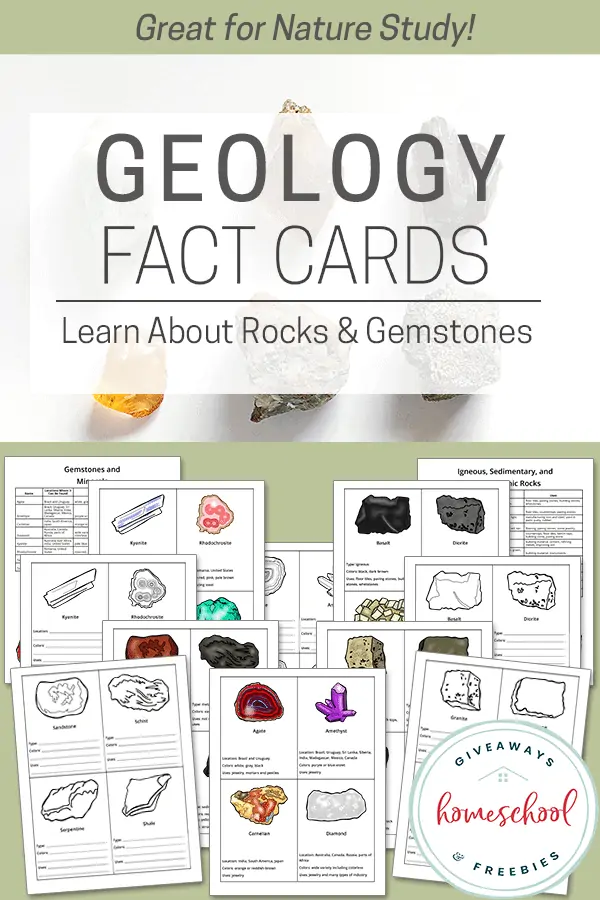 Geology Fact Cards to Learn About Rocks & Gemstones