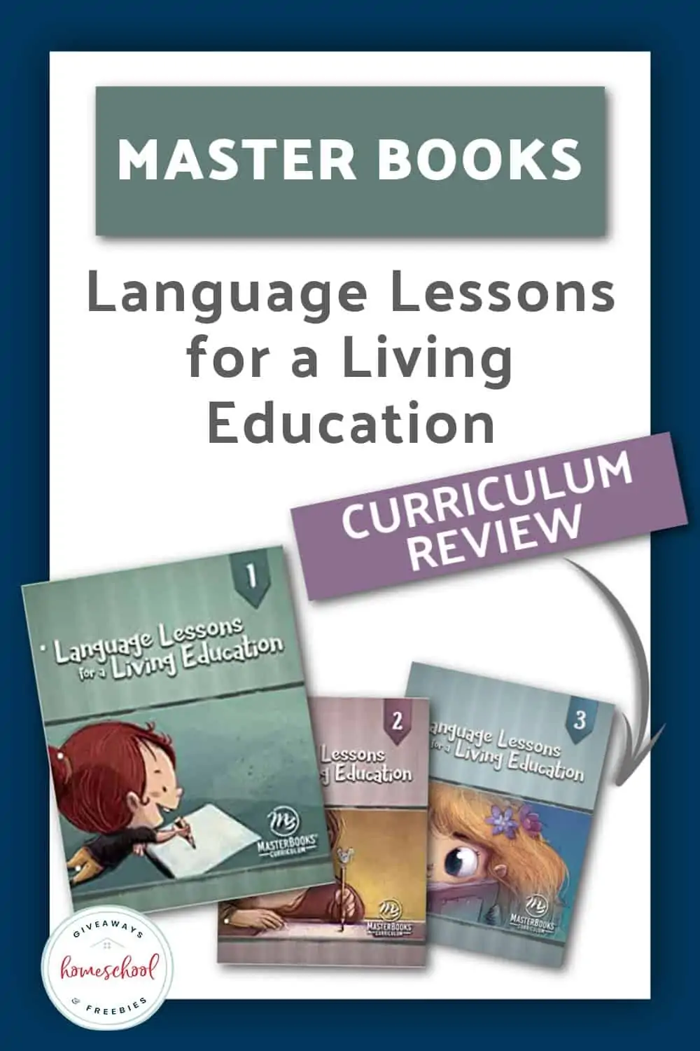 Master Books Language Lessons for a Living Education Curriculum Review with Book Covers