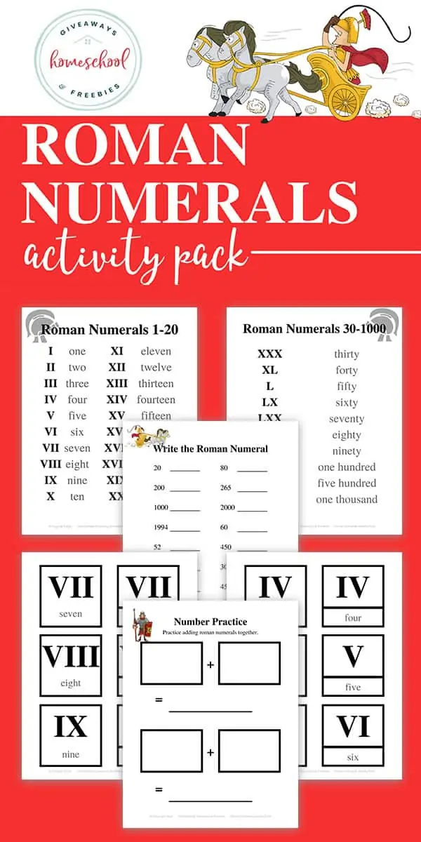 Roman Numerals Activity Pack