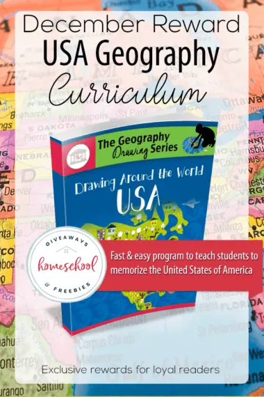 December Reward USA Geography Curriculum text with image of workbook cover