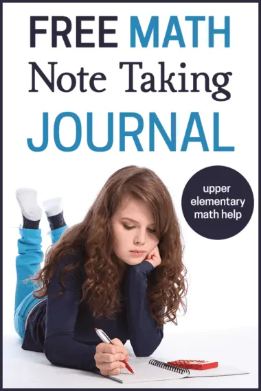 Note Taking Journal Upper Elementary Math Help