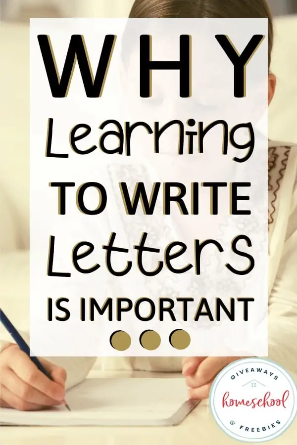 why learning to write letters is important