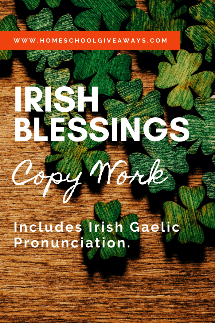Irish Blessings Copy Work