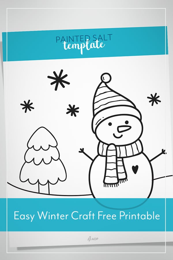 Painted Salt: Easy Winter Craft with Free Printable