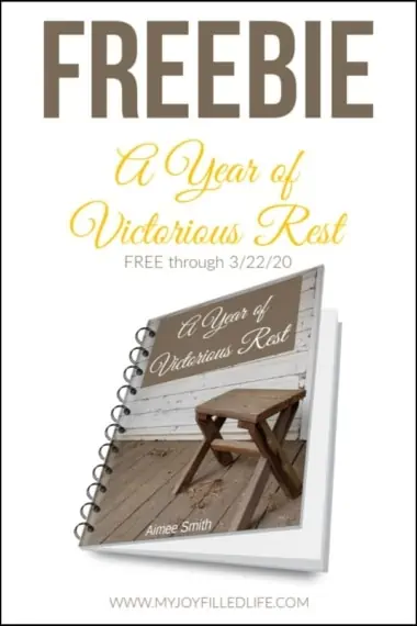 Freebie A Year of Victorious Rest workbook cover