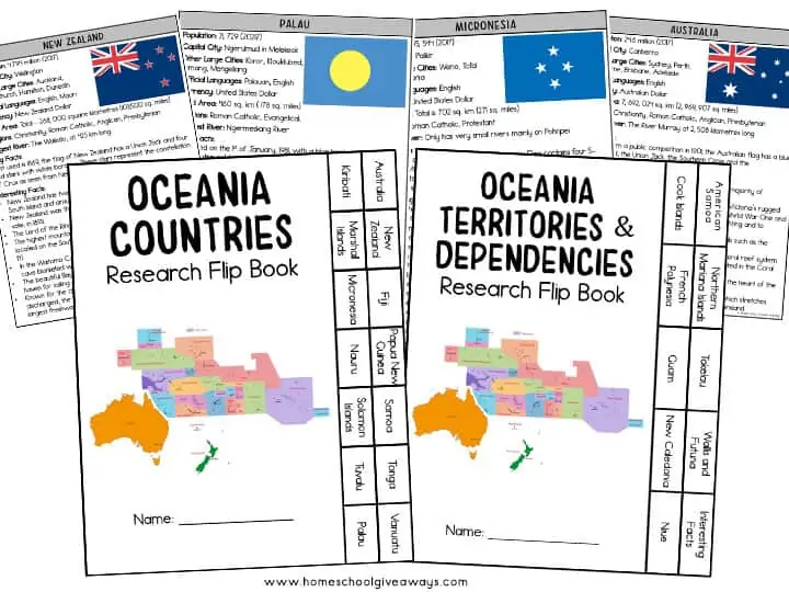 Oceania Research Flip Books