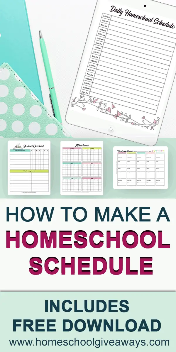 making a homeschool schedule