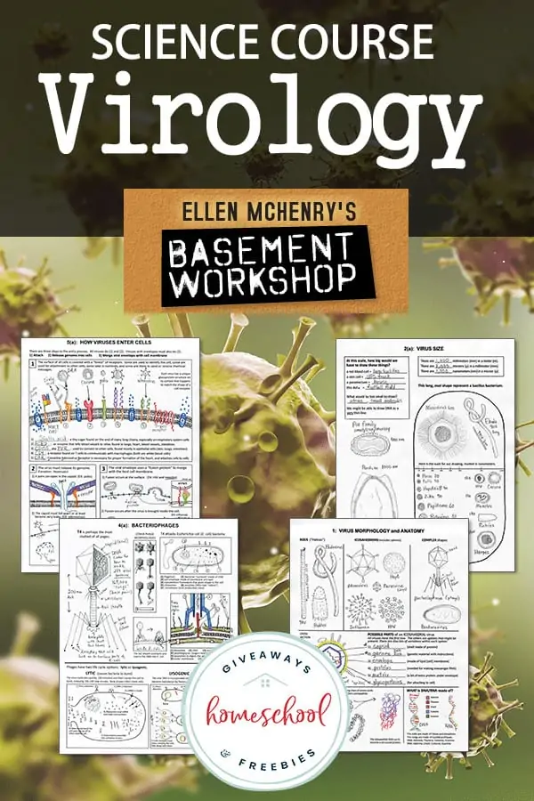 Science Course Virology text with image examples of pages