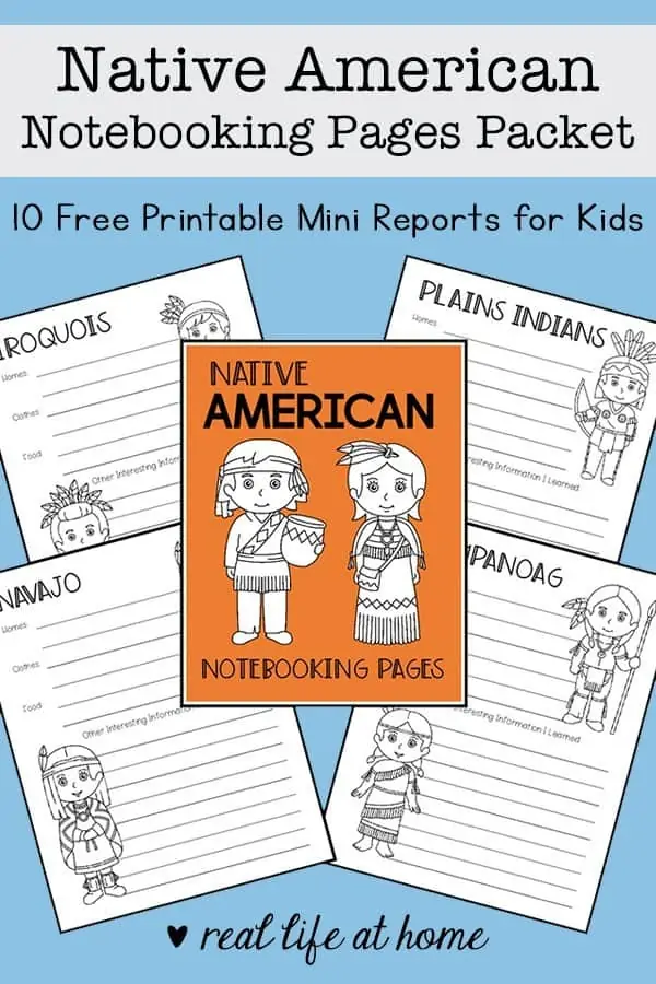 10 Free Printable Mini Reports for Kids text with image examples of pages