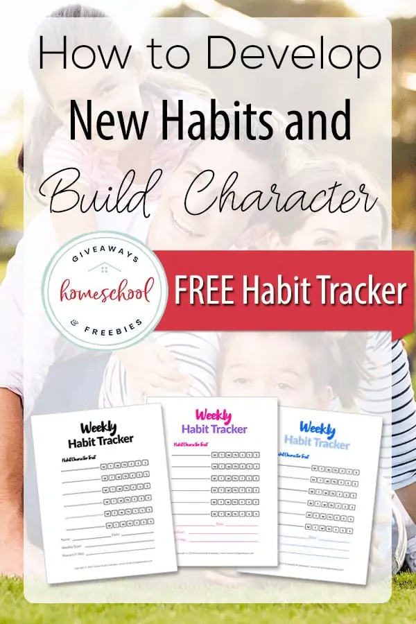 How to Develop New Habits and Build Character Free Habit Tracker text with image examples of pages