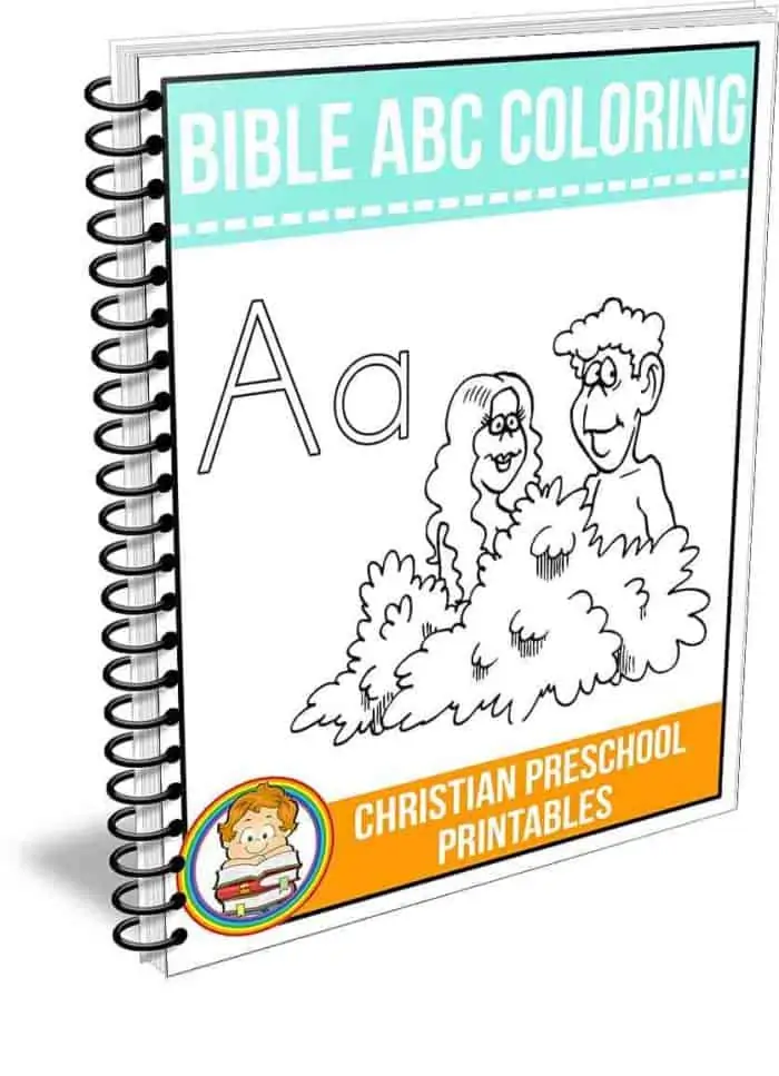 spiral bound cover of Bible ABC Coloring Workbook