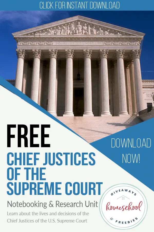Free Chief Justices of the Supreme Court text with background image of a national monument