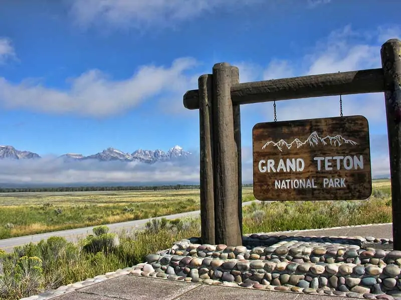 Grand Teton National Park, Wyoming Entrance Sign