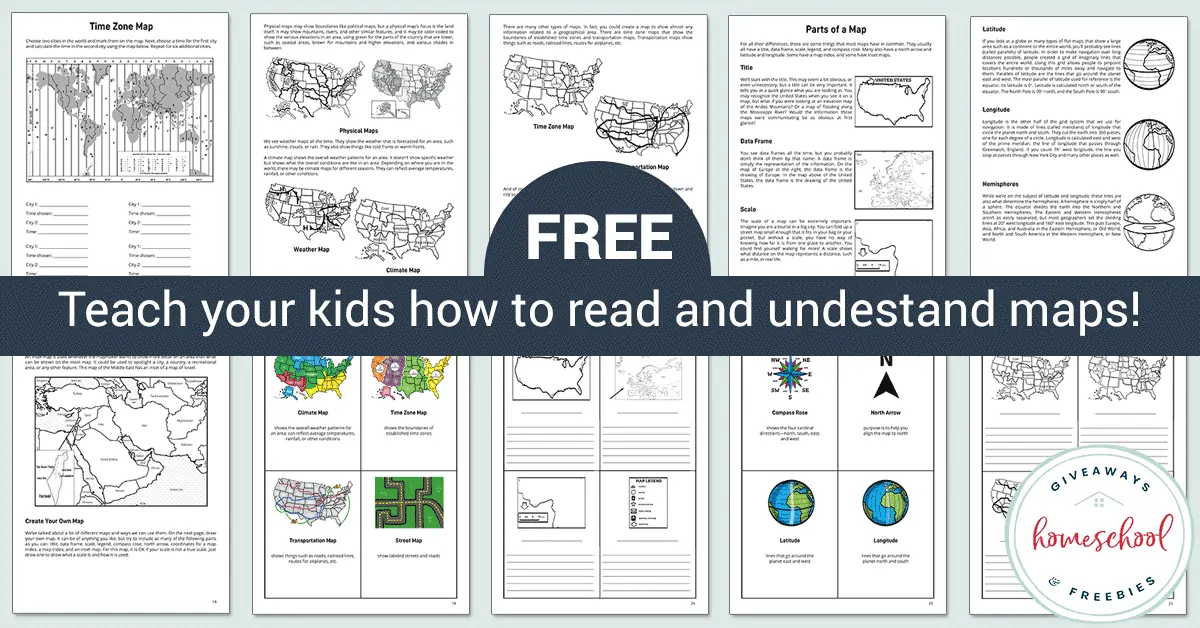 How to Read Maps Printable Unit with pages to teach map skills
