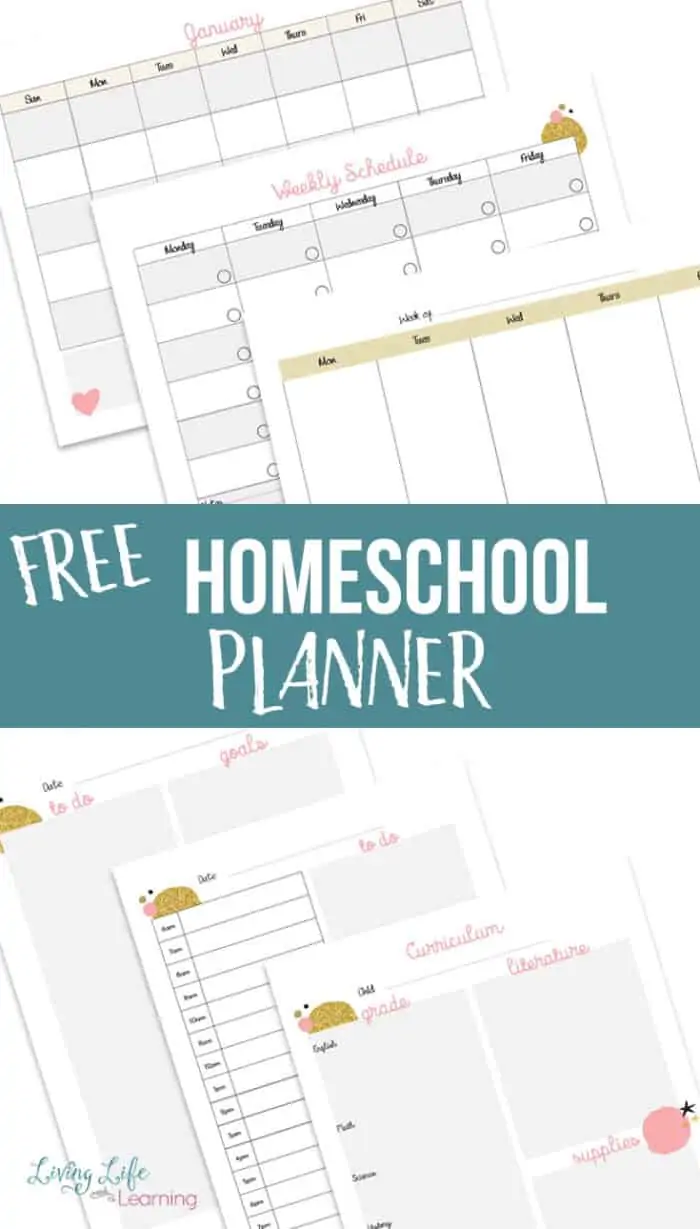 free printable homeschool planner