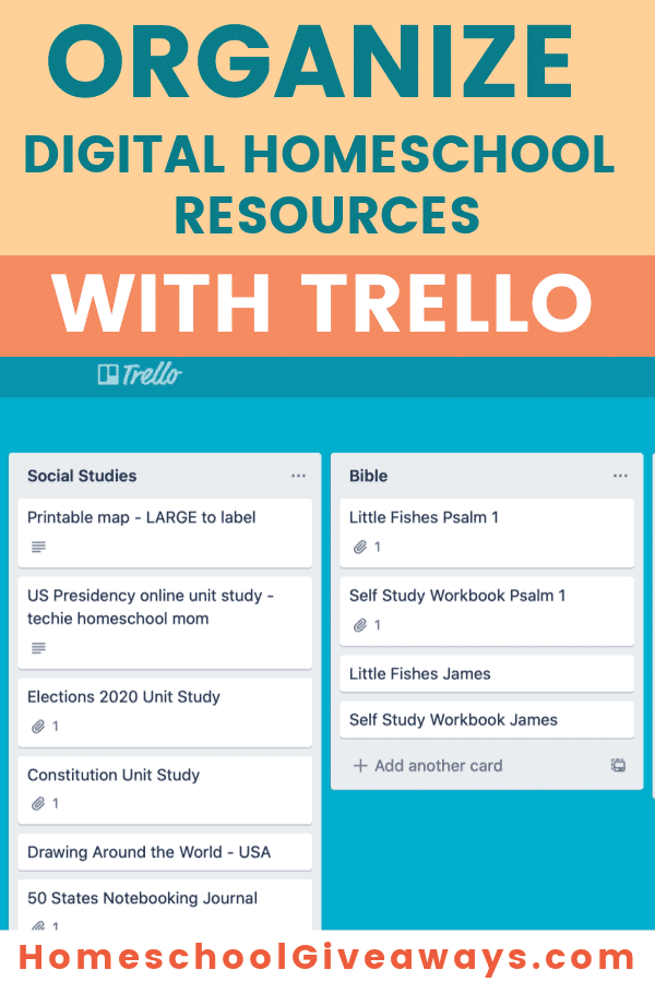 Organize Digital Homeschool Resources with Trello