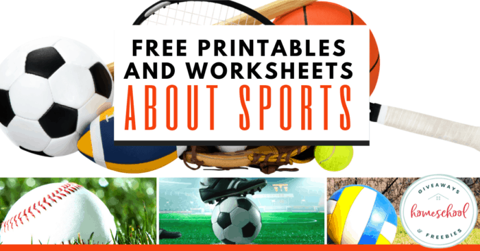 collage of different sports with overlay - FREE Printables and Worksheets About Sports
