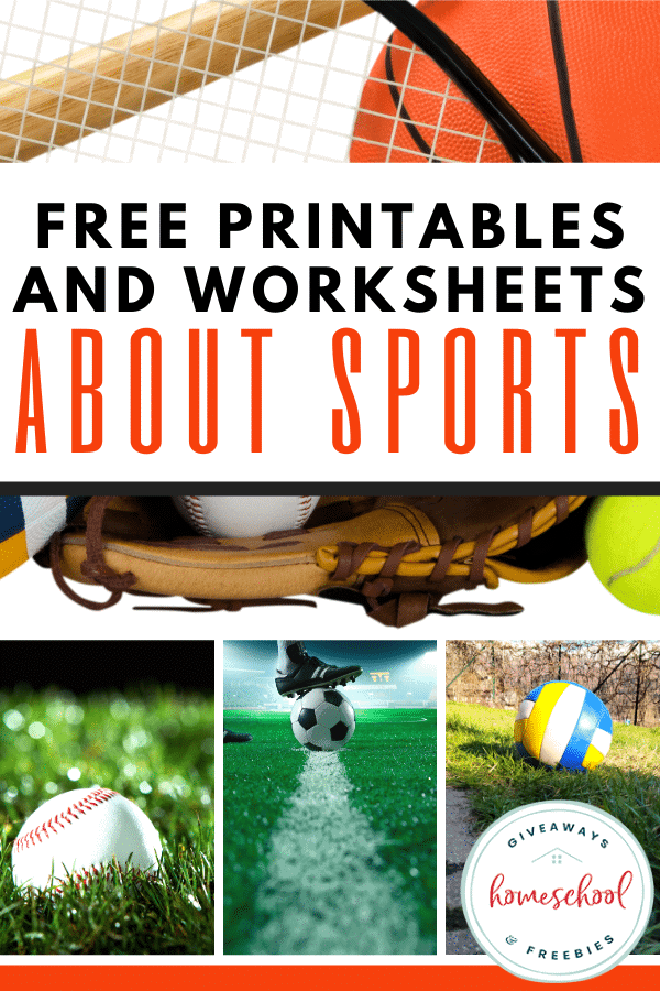 Free Printables and Worksheets About Sports text with image collage of different sports