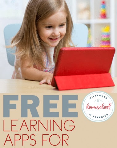 preschool girl playing on her table with overlay - Free Learning Apps for Preschoolers
