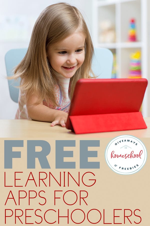 preschool girl playing on her table with overlay - Free Learning Apps for Preschoolers
