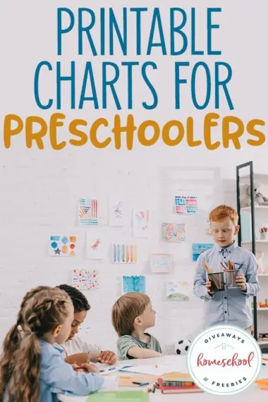 preschoolers at a table with overlay - Printable Charts for Preschoolers