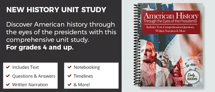American History unit study with image of workbook cover