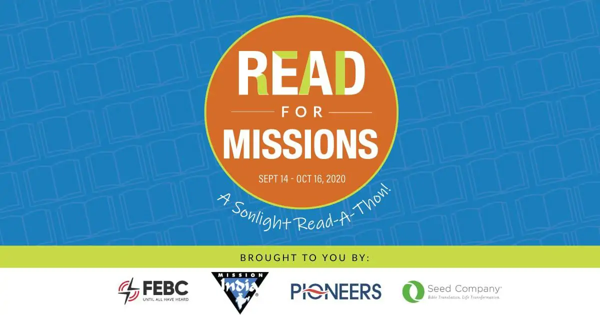 2020 Read for Missions Read-A-Thon Sept. 14 - Oct. 16