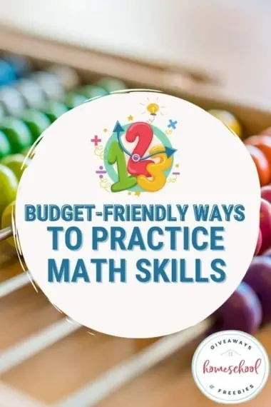 Budget-Friendly Ways to Practice Math Skills text with background image of a abacus
