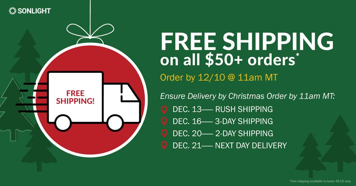 Sonlight's free shipping Christmas 2021