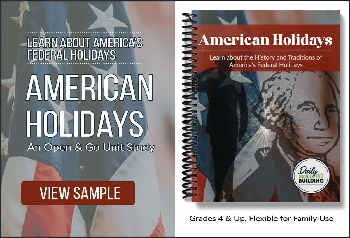 American holidays unit study