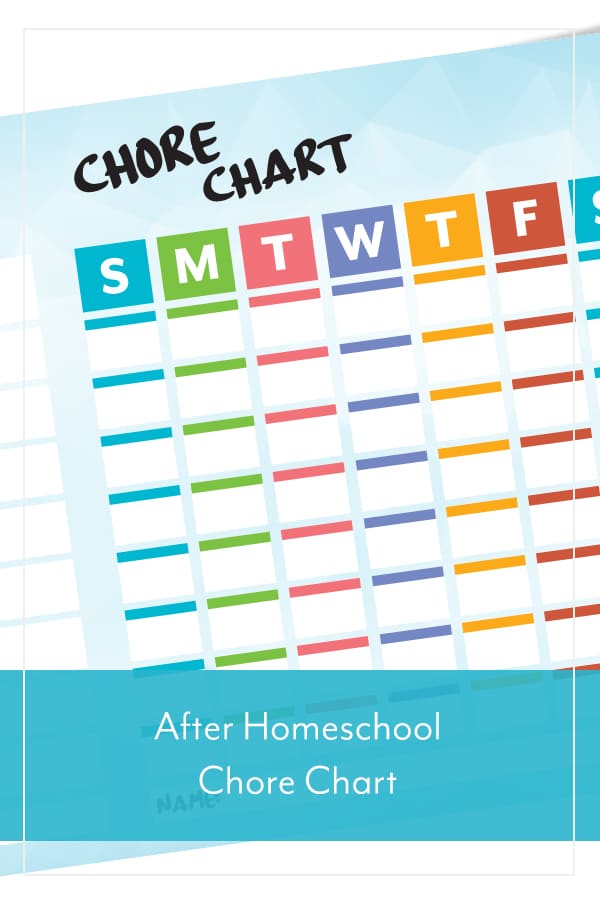 After Homeschool Chore Chart