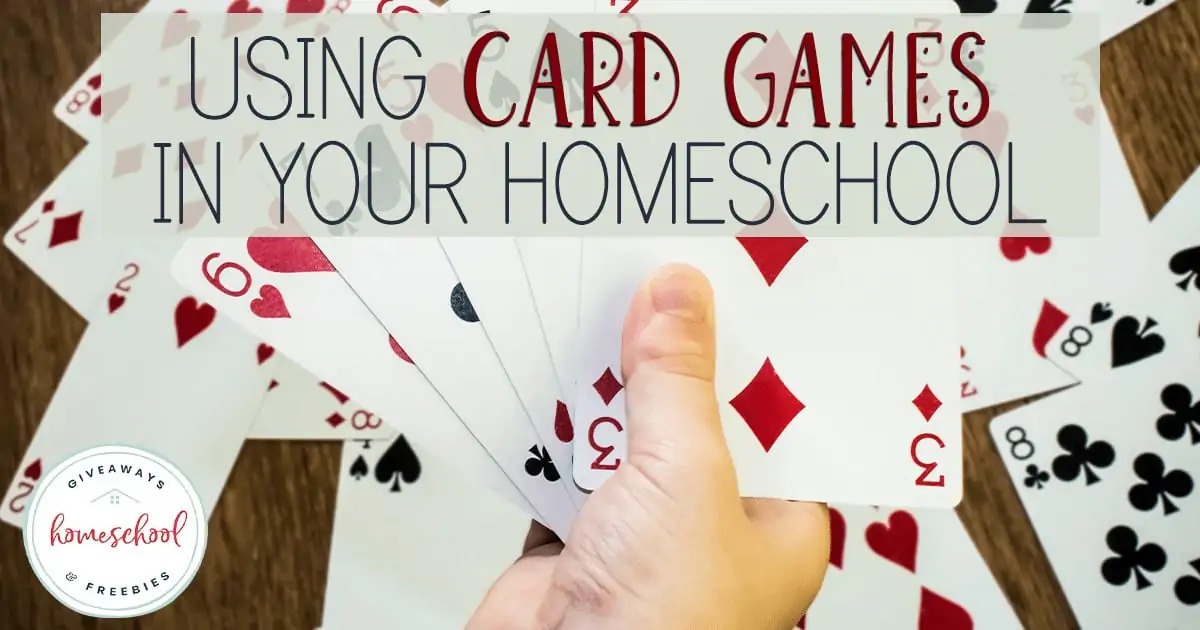 child holding cards with overlay - Using Card Games in Your Homeschool