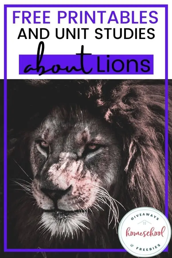 Free Printables and Unit Studies About Lions