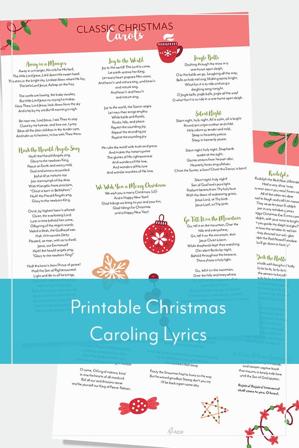 Printable Christmas Caroling Lyrics Homeschool Giveaways