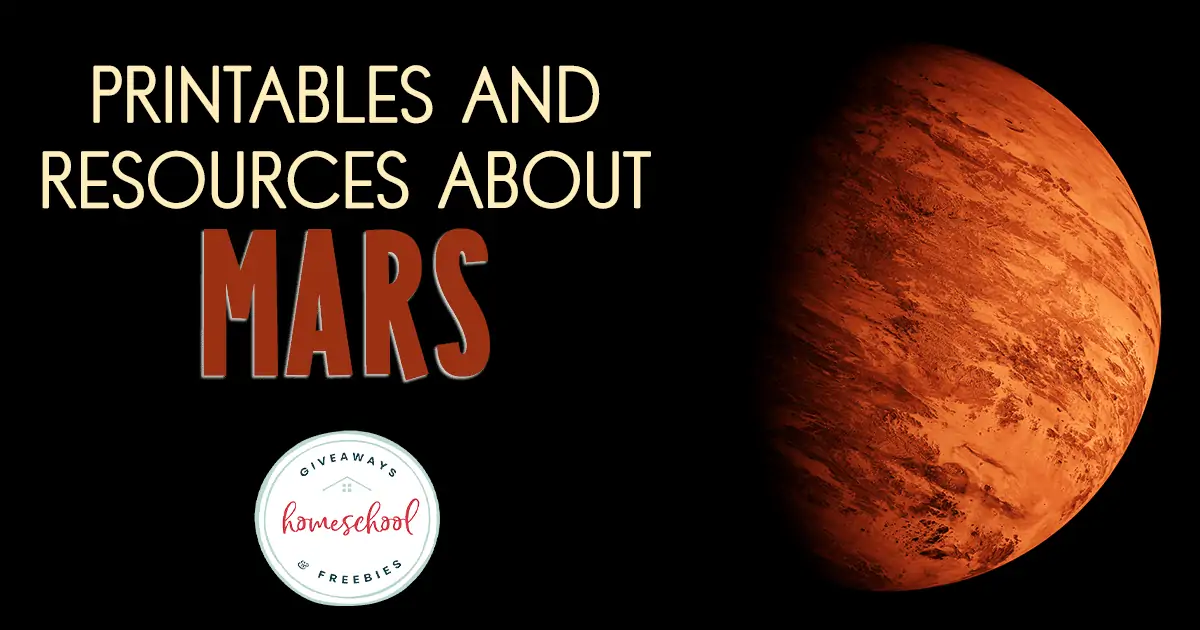 red planet on black with overlay - Printables and Resources About Mars