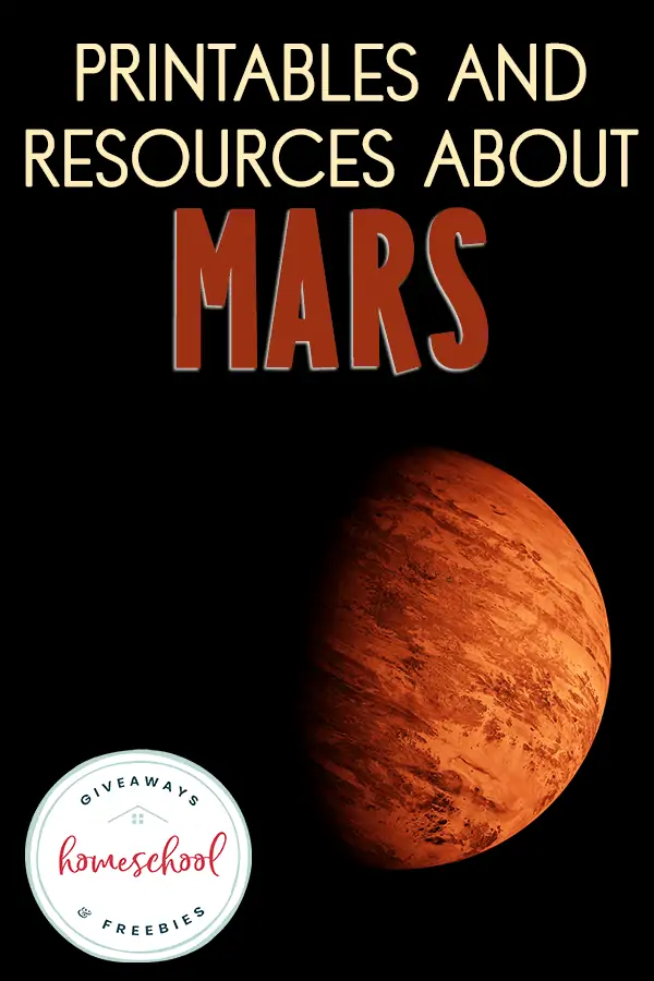 Mars the red planet with overlay - Printables and Resources About Mars