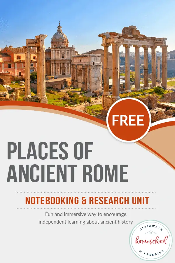 Free Places of Ancient Rome text with image background of Rome