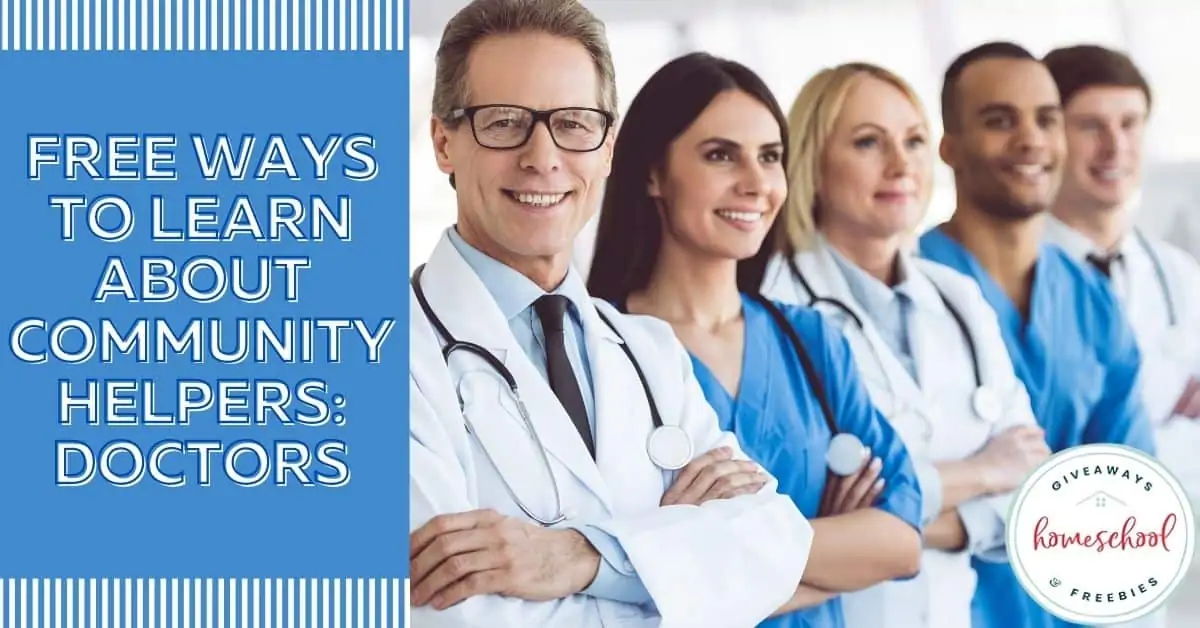 Free Ways to Learn About Doctors text with image of doctors standing and smiling together