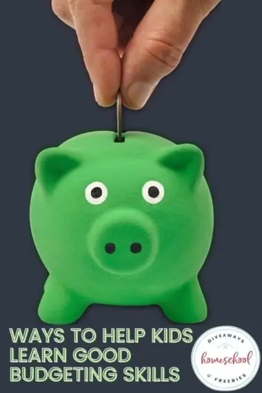 image of sticking a coin into a green piggy bank