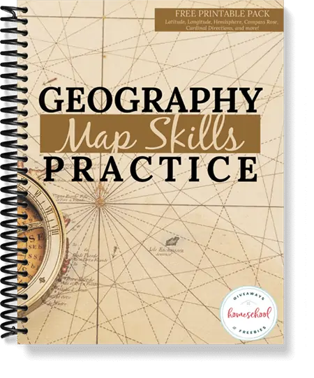 Geography Map Skills Practice Printable Pack Spiral Bound