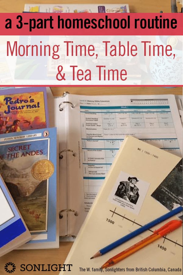 A 3-Part Homeschool Routine: Morning Time, Table Time, & Tea Time
