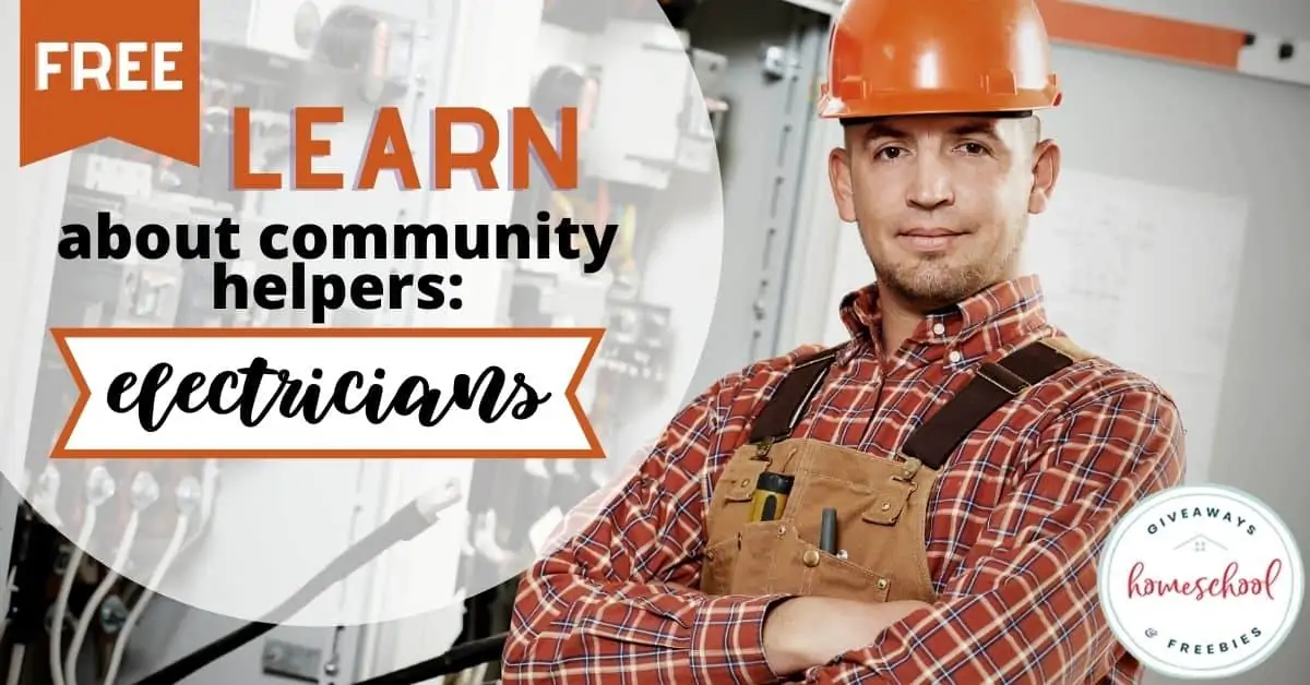 Free Ways To Learn About Electricians text with image of a man wearing a hard hat