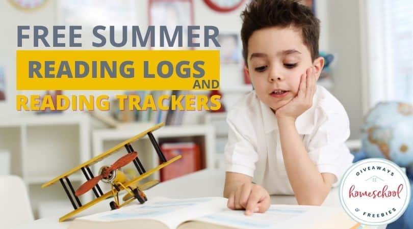 Free Summer Reading Logs and Reading Trackers. #homeschoolgiveaways #readinglogs #readingtrackers #readingresources #summerreading