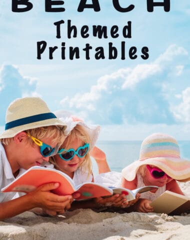 beach themed printables