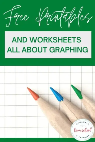graphing paper with colored pencils and text overlay