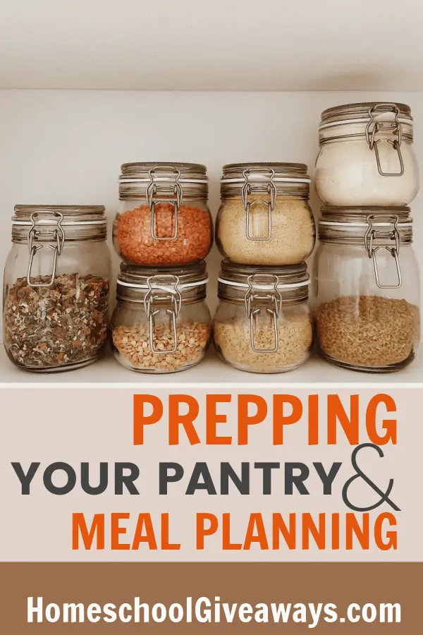 jars full of different things on a pantry shelf