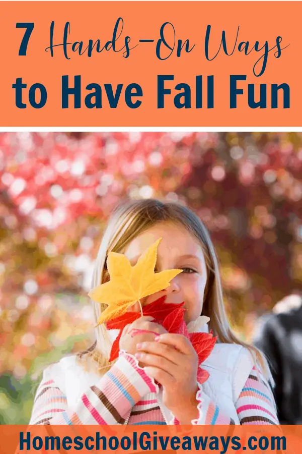 girl with fall leaves