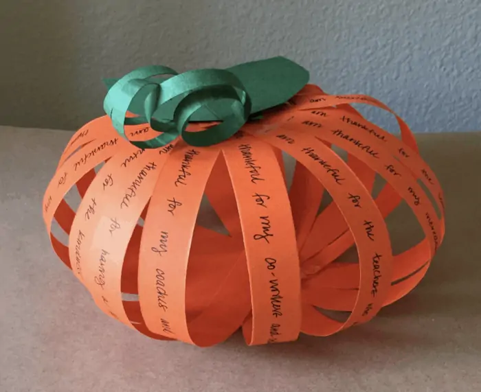gratitude pumpkin craft