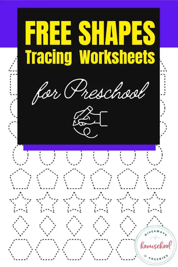Preschool tracing shapes worksheet